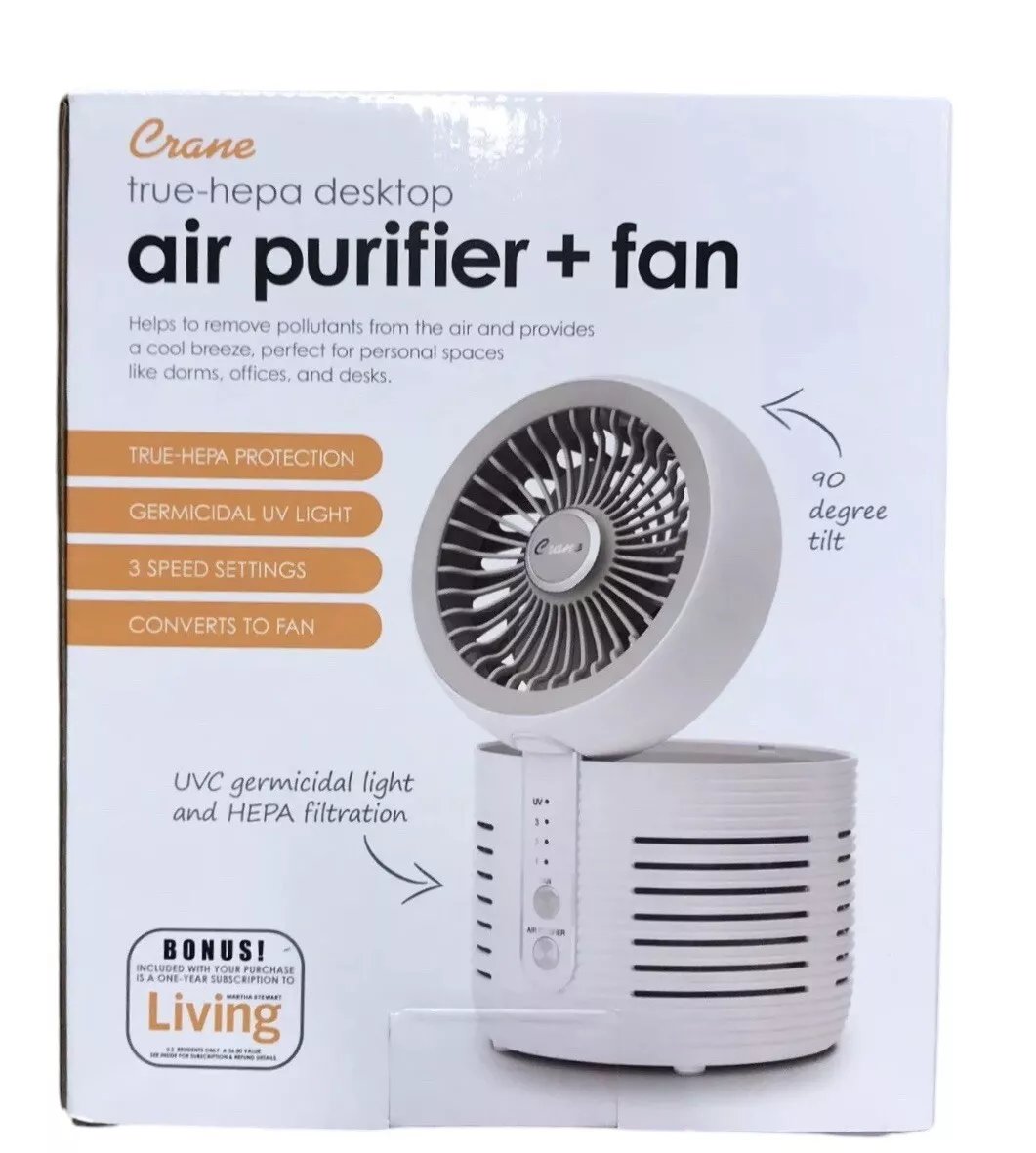Crane 2-in-1 Air Purifier and Desk Top Fan