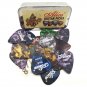 Alice Celluloid Guitar Picks 24 pcs Mix Thickness 0.41mm 0.71mm 0.81mm 1 Metal Box