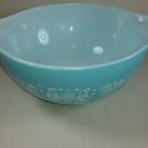 Vintage Pyrex Mixing Bowl Aqua White 442 Amish Butterprint Glass 1 1/2 quart