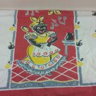 Black Americana tea towel jovial cook singing music notes