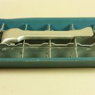 Vintage aluminum ice cube 18 tray blue unmarked release lever