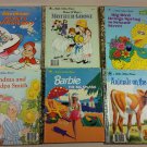 Little Golden Book lot 6 Alvin Mother Goose Big Bird Grandma Barbie Animals