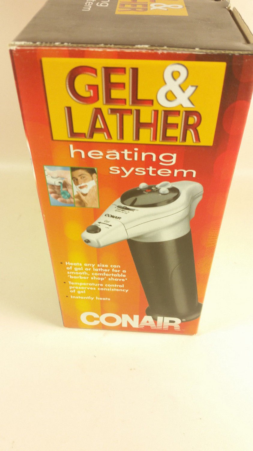 Conair gel and lather heating system warm shave
