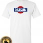 DATSUN White RETRO Logo New!! Custom GILDAN T Shirt Basic Tee Size S/M/L/XL/2XL