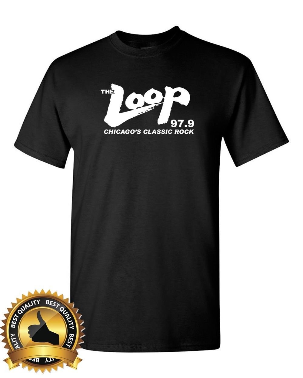 THE LOOP Chicago Rocks FM 97.9 Radio Station Custom T Shirt Tee Size S-2XL