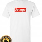 Supreme Savage Box Logo T Shirt - 21 Savage Men Custom T Shirt Tee Size S-2XL