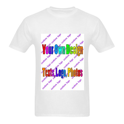 Customize Your Own Design/Text/Logo Custom White Gildan T-Shirt S-XXL