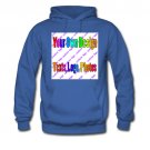 Customize your own design/text/logo Blue Hoodie Sweatshirt S M L XL 2XL
