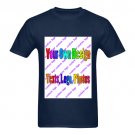 Customize Your Own Design/Text/Logo Custom Blue Dark Gildan T-Shirt S-XXL