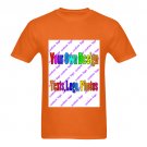 Customize Your Own Design/Text/Logo Custom Orange Gildan T-Shirt S-XXL