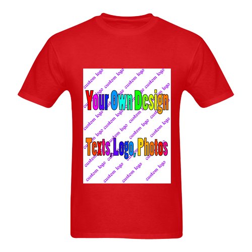 Customize Your Own Design/Text/Logo Custom Red Gildan T-Shirt S-XXL