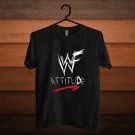 New wwf wwe attitude CUSTOM GILDAN T-Shirt S/M/L/XL/XXL BLACK