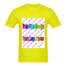 Customize Your Own Design/Text/Logo Custom Yellow Gildan T-Shirt S-XXL