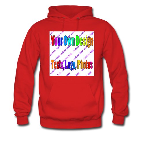 Customize your own design/text/logo Red Hoodie Sweatshirt S M L XL 2XL