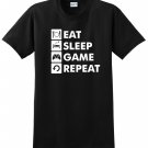 New Eat Sleep Game Repeat Funny Gamer Nerd Geek Gift GraphicCustom Gildan S-XXL