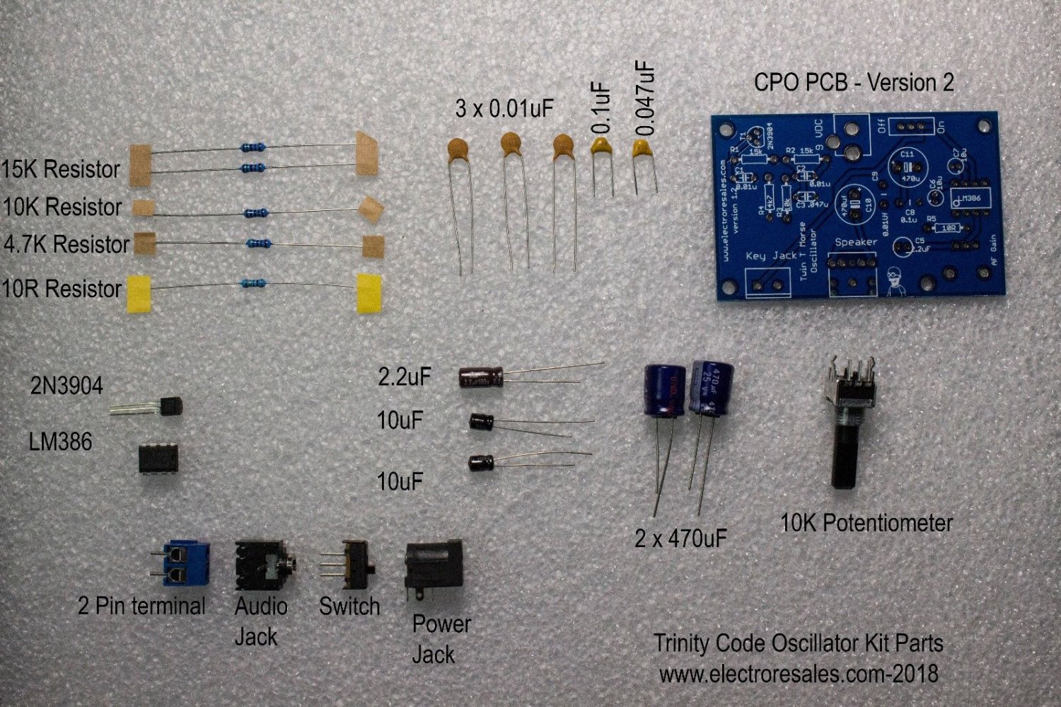 HAM MORSE CW CODE/TELEGRAPH PRACTICE OSCILLATOR KIT BUILD TWIN T