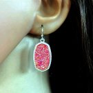 Beautiful red trendy druzy dangle earrings boho earrings
