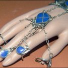 Vintage afghan boho bracelet with rings, Kuchi tribal jewelry, Berber nomadic