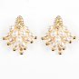 Designer Handmade White Pearl Golden Base Daily wear Stud Tops Earrings Women