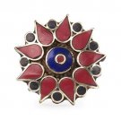 Wedding Party Wear Ring Trendy Multicolor Floral Design Boho Ring For Women