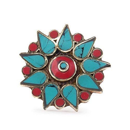 Boho Ring multicolor floral design wedding trendy party wear ring for women