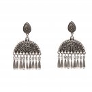 Unique Tribal Fusion Ethnic Designer Handmade Metal Long Beads Tassel Earrings