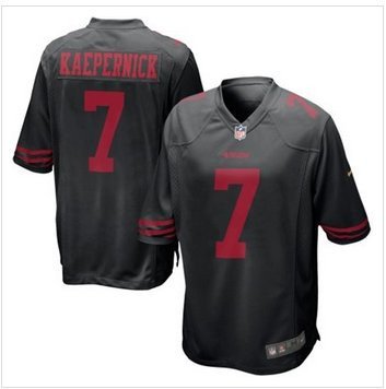New 49ers #7 Colin Kaepernick Black Game Stitched Jersey