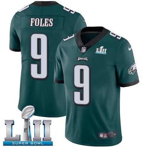 Eagles #9 Nick Foles Green Men's SuperBowl Stitched Limited Jersey