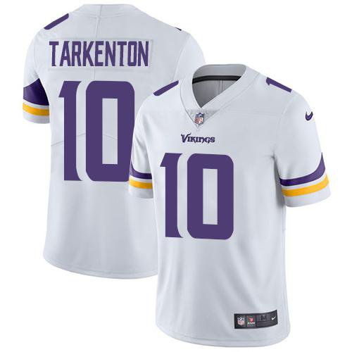 Vikings #10 Fran Tarkenton White Men's Stitched Limited Jersey