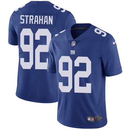 Giants #92 Michael Strahan Royal Blue Men's Stitched Limited Jersey