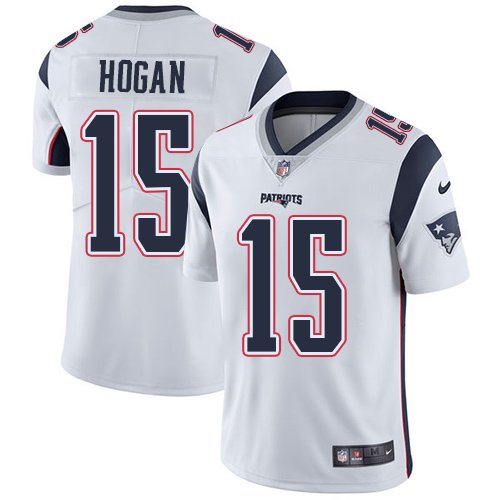 Patriots #15 Chris Hogan White Men's Stitched Limited Jersey
