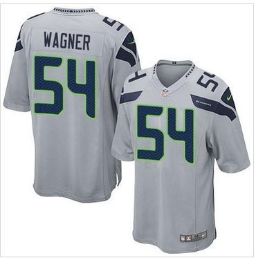 New Seahawks #54 Bobby Wagner Grey Game Jersey