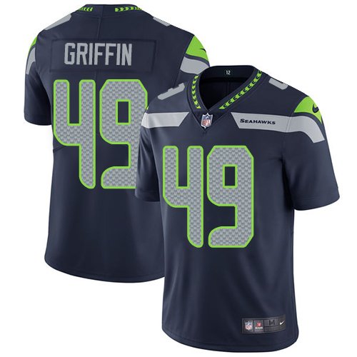 Seahawks #49 Shaquem Griffin Steel Blue Men's Stitched Limited Jersey