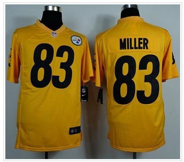 Steelers #83 Heath Miller Gold Game Jersey
