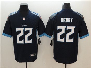 Titans #22 Derrick Henry Black 2018 Draft Pick Limited Jersey