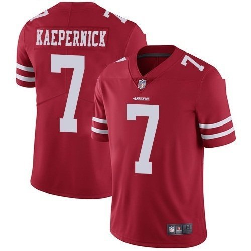 Men's San Francisco 49ers #7 Colin Kaepernick Red Stitched Untouchable Jersey