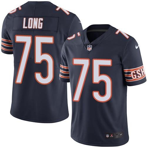 Bears #75 Kyle Long Navy Blue Men's Stitched Limited Jersey