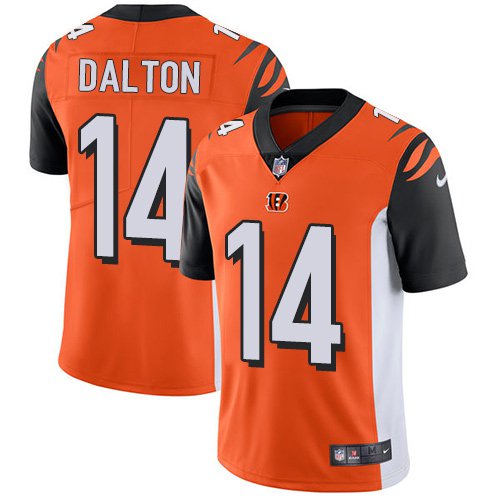 Bengals #14 Andy Dalton Orange Men's Stitched Limited Jersey