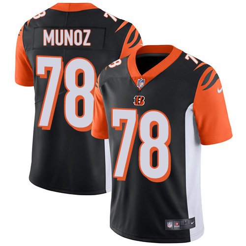 Bengals #78 Anthony Munoz Black Men's Stitched Limited Jersey