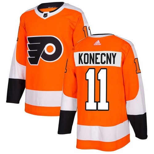 Travis Konecny Men's Philadelphia Flyers Stitched Home Orange Jersey
