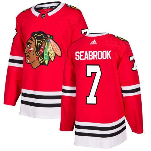 Brent Seabrook Men's Chicago Blackhawks Stitched Home Red Jersey