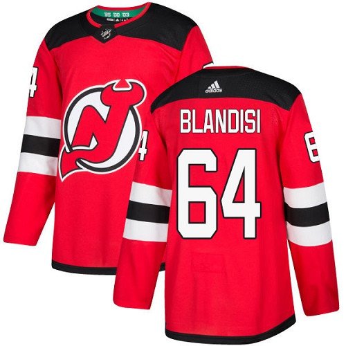 Joseph Blandisi Men's New Jersey Devils Stitched Home Red Jersey
