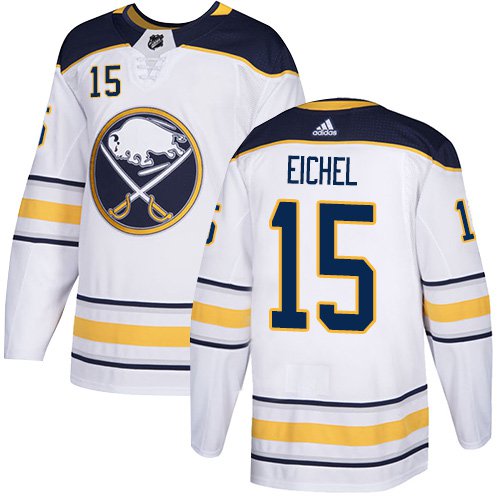 Men's Buffalo Sabres #15 Jack Eichel White Stitched Jersey