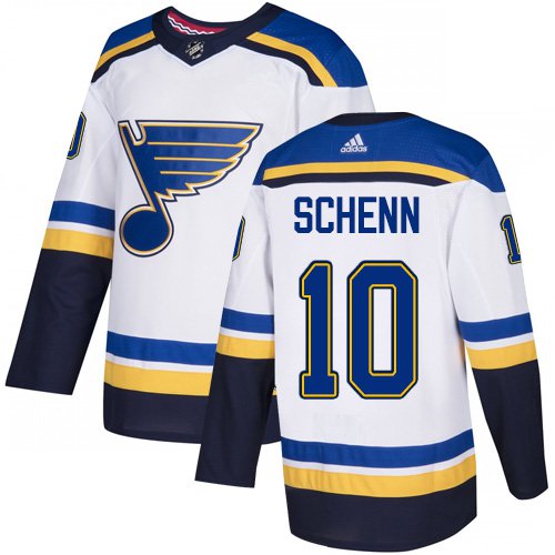 Men's St. Louis Blues #10 Brayden Schenn White Stitched Jersey