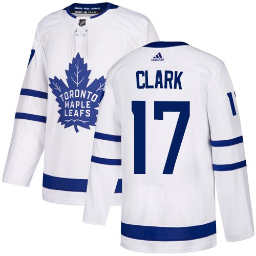 Men's Toronto Maple Leafs #17 Wendel Clark White Stitched Jersey