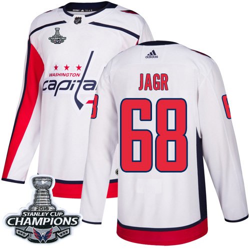 Men's Washington Capitals #68 Jaromir Jagr White Champions Jersey