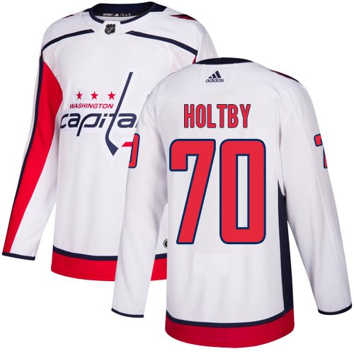 Men's Washington Capitals #70 Braden Holtby White Stitched Jersey