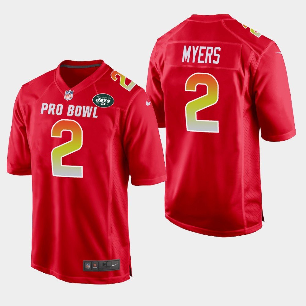 New York Jets #2 Jason Myers Red AFC 2019 Pro Bowl Game Jersey