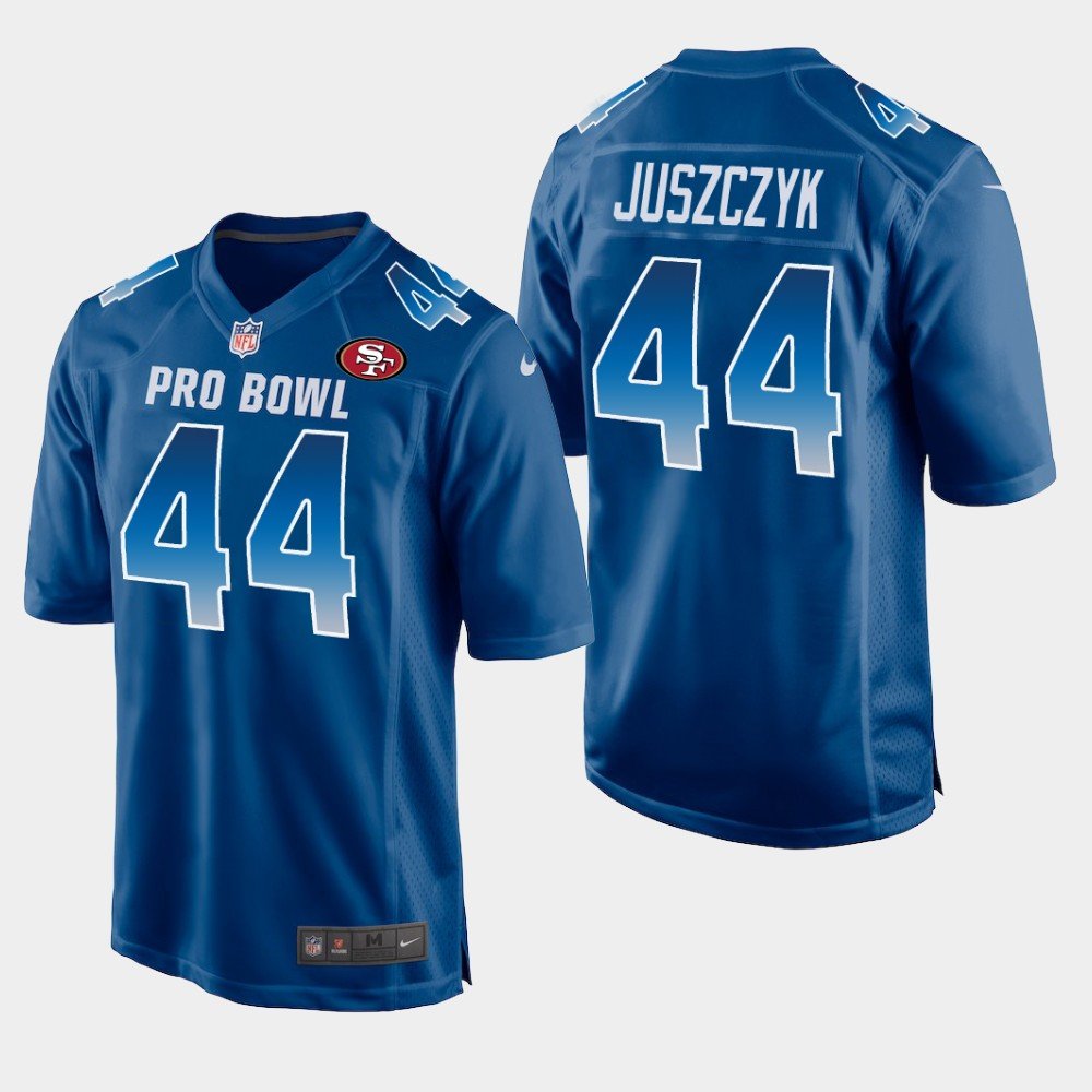 San Francisco 49ers #44 Kyle Juszczyk Blue NFC 2019 Pro Bowl Game Jersey