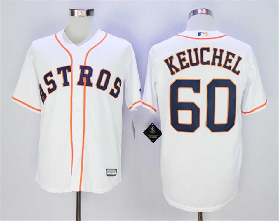 Men's Astros 60 Dallas Keuchel White Embroidered Jersey